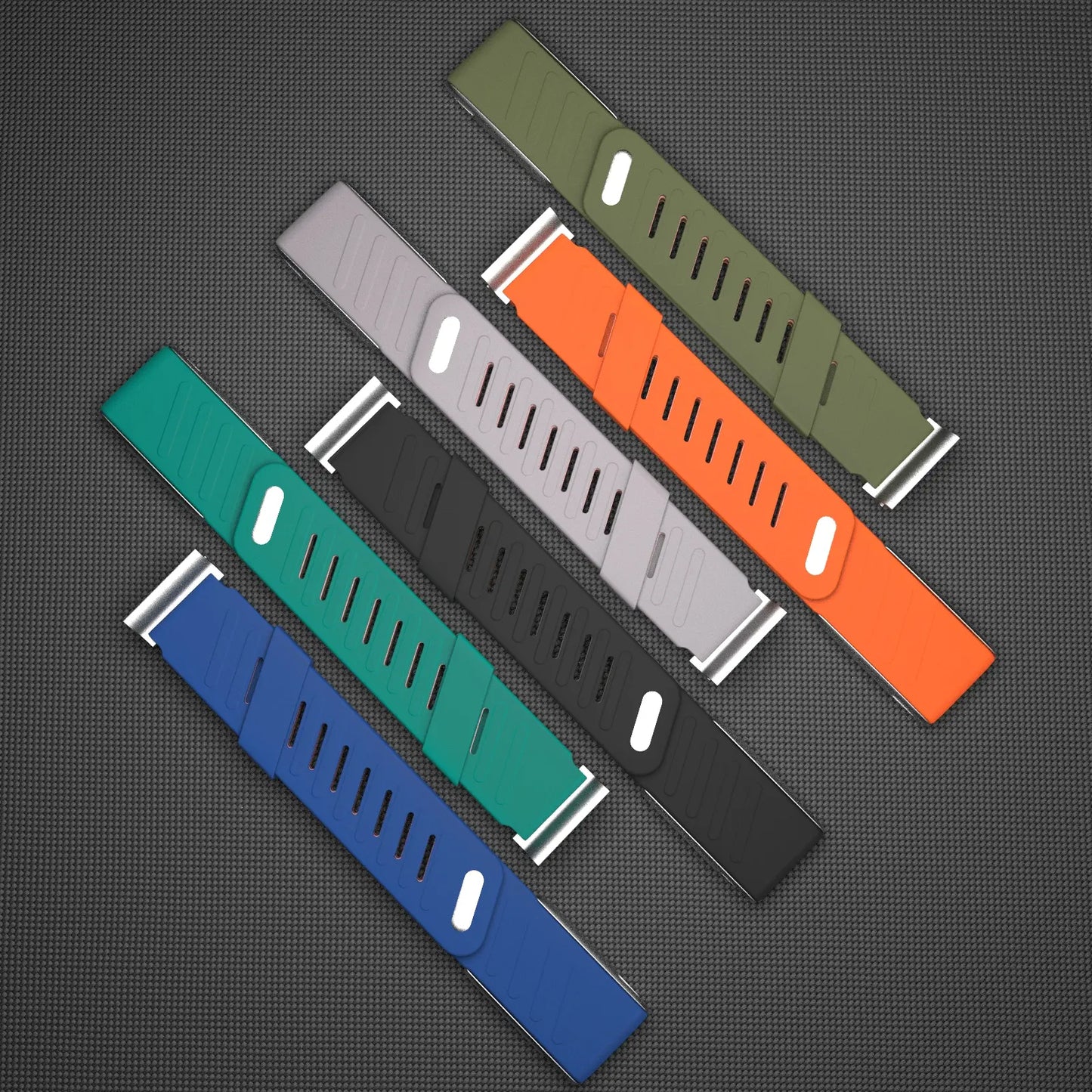 Premium Silicone Sportflex Replacement Wristband for WHOOP 5.0 ONE + Peak, Mg Fitness Tracker - Soft Touch, Breathable, Waterproof, and Sweatproof Strap in Army Green