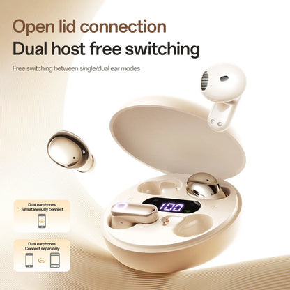 CHENRUIDA M166 2-Pack Wireless Bluetooth Earbuds: Compact, Discreet Sleep Earbuds; Waterproof Over-Ear Headphones; Multi-Pack Set; Bluetooth 6.0 Earbuds with Microphone; Mini Short-Stem Design; Ideal for Work, Exercise, and Sleep.