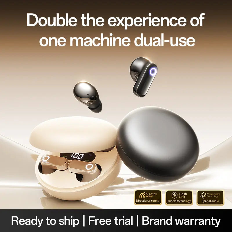CHENRUIDA M166 2-Pack Wireless Bluetooth Earbuds: Compact, Discreet Sleep Earbuds; Waterproof Over-Ear Headphones; Multi-Pack Set; Bluetooth 6.0 Earbuds with Microphone; Mini Short-Stem Design; Ideal for Work, Exercise, and Sleep.