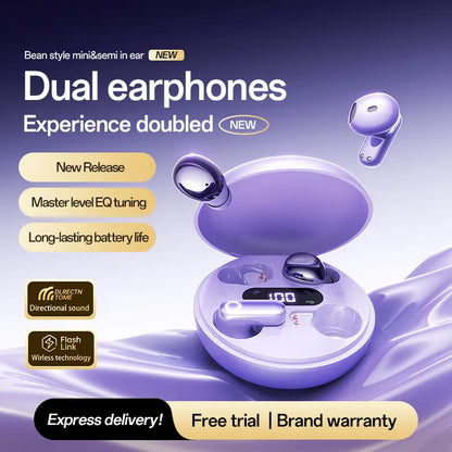 CHENRUIDA M166 2-Pack Wireless Bluetooth Earbuds: Compact, Discreet Sleep Earbuds; Waterproof Over-Ear Headphones; Multi-Pack Set; Bluetooth 6.0 Earbuds with Microphone; Mini Short-Stem Design; Ideal for Work, Exercise, and Sleep.