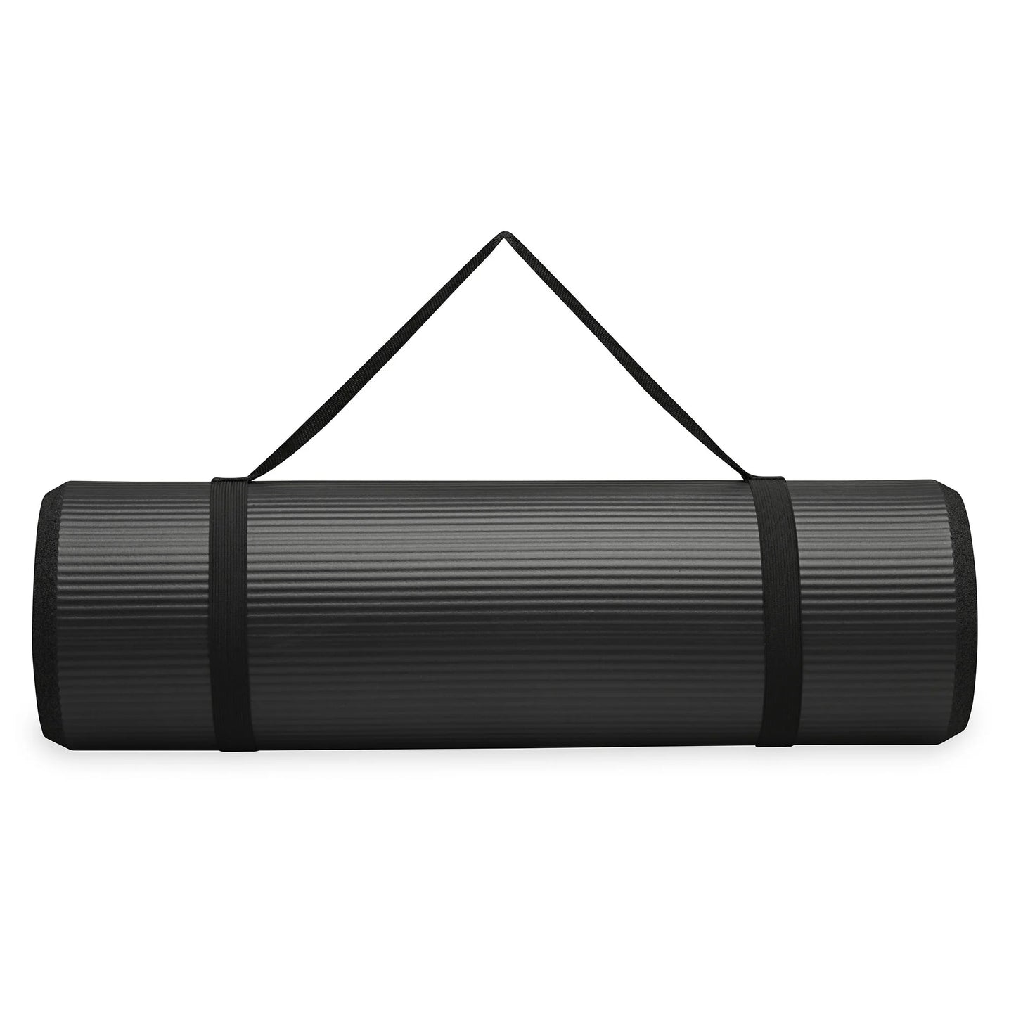 (2 Pack)  Delta Performance Fitness Mat - Black, 72" X 24" X 15Mm