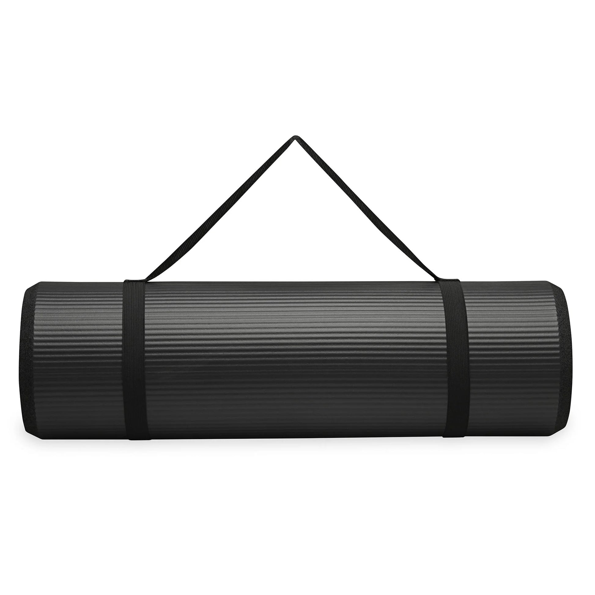 (2 Pack)  Delta Performance Fitness Mat - Black, 72" X 24" X 15Mm
