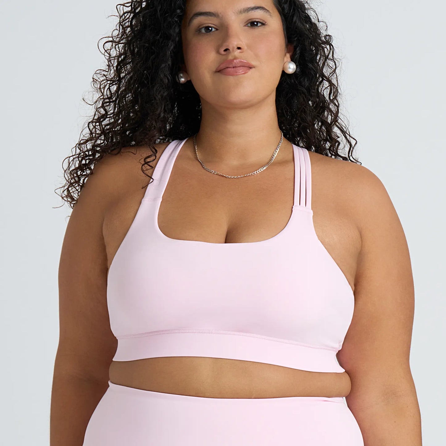 POPSUGAR PS Strappy Sports Bra for Women, Criss-Cross Back Padded Yoga Bra Workout Tops - Medium Support & Removable Cups Yoga Activewear