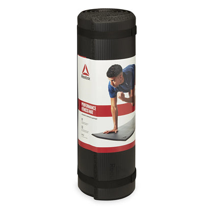 (2 Pack)  Delta Performance Fitness Mat - Black, 72" X 24" X 15Mm