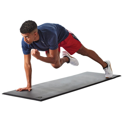 (2 Pack)  Delta Performance Fitness Mat - Black, 72" X 24" X 15Mm
