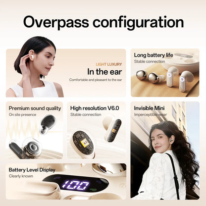 CHENRUIDA M166 2-Pack Wireless Bluetooth Earbuds: Compact, Discreet Sleep Earbuds; Waterproof Over-Ear Headphones; Multi-Pack Set; Bluetooth 6.0 Earbuds with Microphone; Mini Short-Stem Design; Ideal for Work, Exercise, and Sleep.