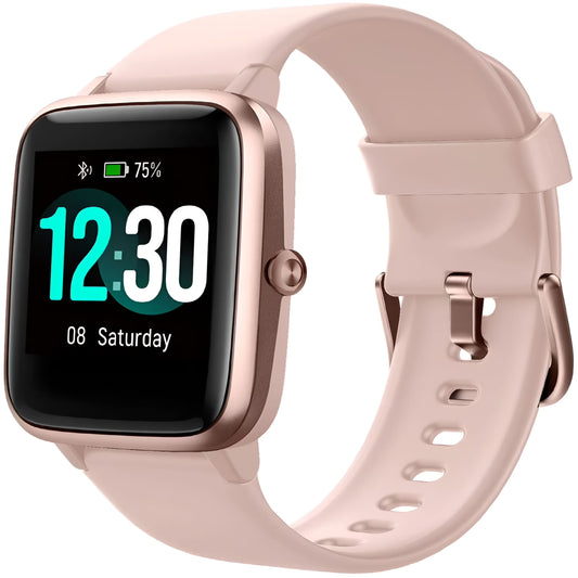 Advanced Fitness Tracker with Heart Rate Monitoring, 1.3-Inch Color Touchscreen Smartwatch, IP68 Waterproof, Step and Calorie Counter, Sleep Monitoring, Pedometer, Activity Tracker for All Ages